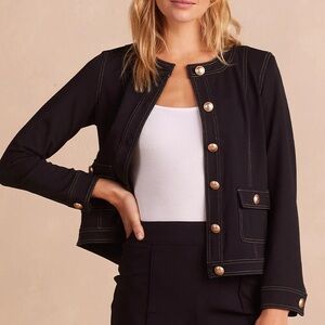 SUMMERSALT | The Icon Ponte Jacket in Black | 12